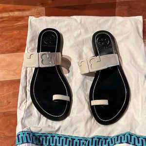 Black /Cream Tory Burch Sandals
